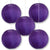 5 PACK | 14" Dark Purple Shimmering Nylon Lantern, Even Ribbing, Durable, Hanging Decoration