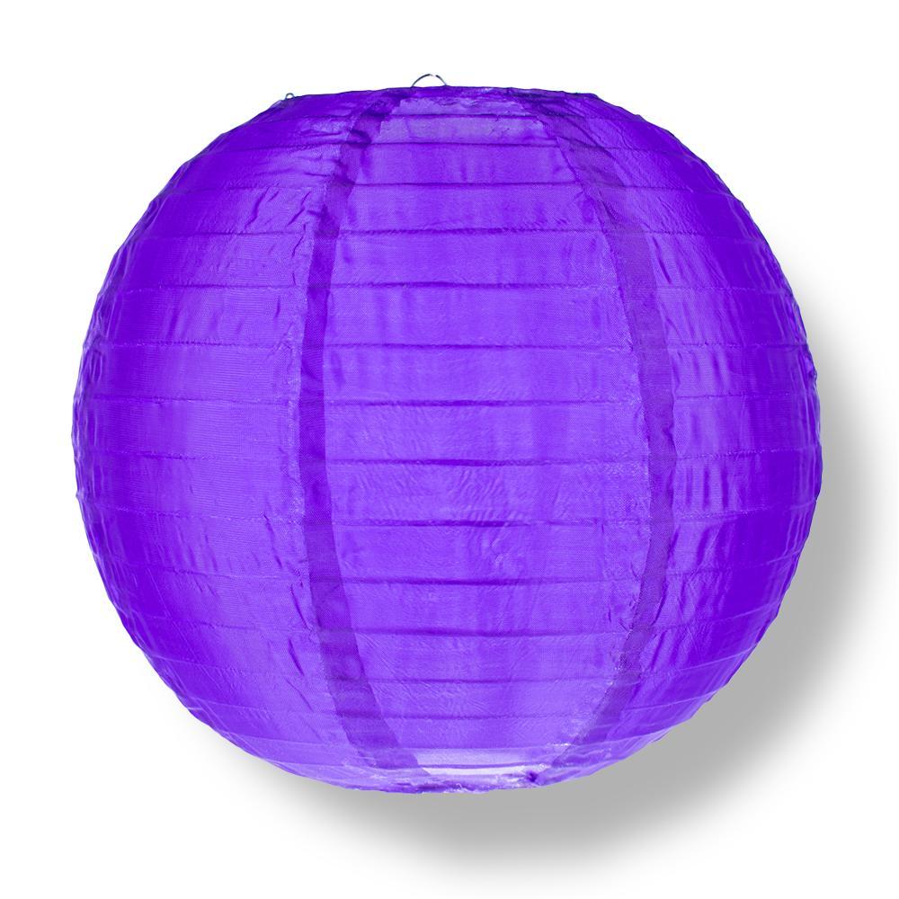 BLOWOUT (10-PACK) 12" Dark Purple Shimmering Nylon Lantern, Even Ribbing, Durable, Hanging Decoration - AsianImportStore.com - B2B Wholesale Lighting & Décor since 2002.
