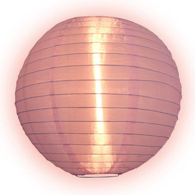 18" Light Purple Shimmering Nylon Lantern, Even Ribbing, Durable, Hanging