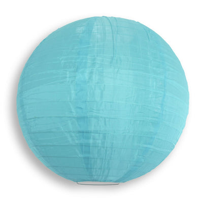 10 Inch Baby Blue Shimmering Nylon Lantern, Even Ribbing, Durable, Hanging