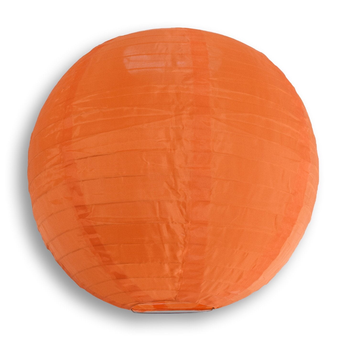 14" Orange Shimmering Nylon Lantern, Even Ribbing, Durable, Hanging - AsianImportStore.com - B2B Wholesale Lighting & Décor since 2002.