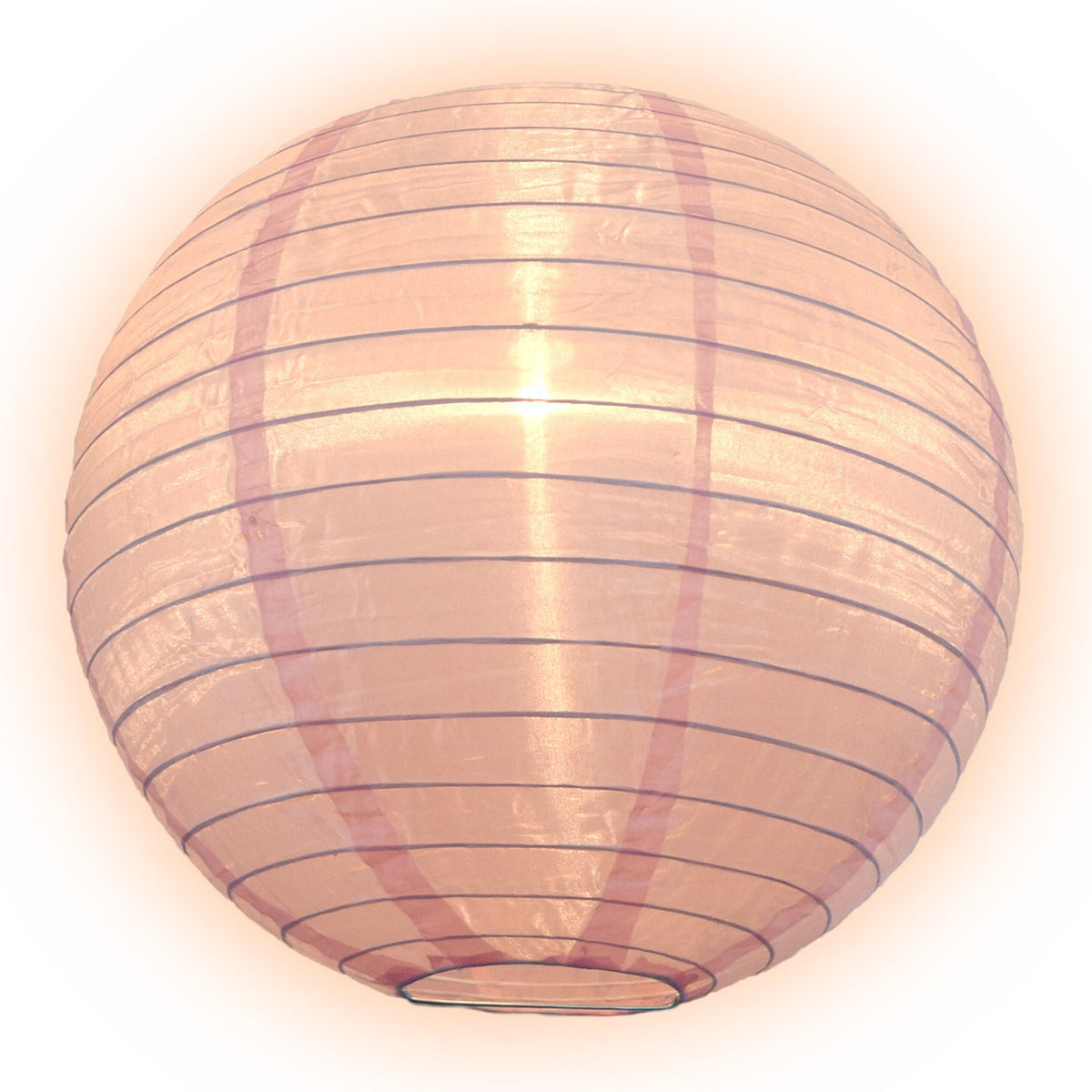 36" Pink Jumbo Shimmering Nylon Lantern, Even Ribbing, Durable, Dry Outdoor Hanging Decoration