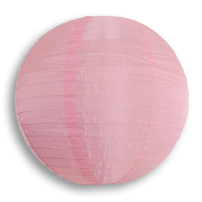 10" Pink Shimmering Nylon Lantern, Even Ribbing, Durable, Hanging