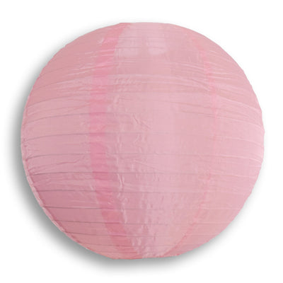 24" Pink Shimmering Nylon Lantern, Even Ribbing, Durable, Hanging - AsianImportStore.com - B2B Wholesale Lighting & Décor since 2002.