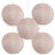 5 PACK | 14" Rose Quartz Pink Shimmering Nylon Lantern, Even Ribbing, Durable, Hanging Decoration