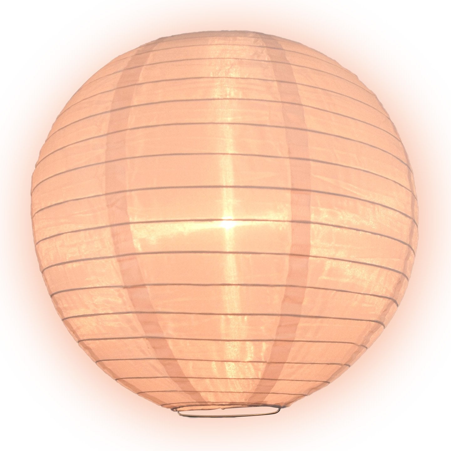 18" Rose Quartz Pink Shimmering Nylon Lantern, Even Ribbing, Durable, Hanging