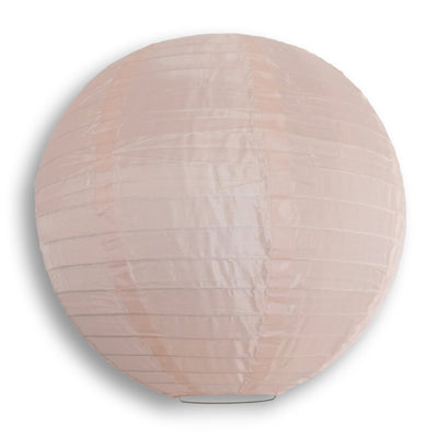 10" Rose Quartz Pink Shimmering Nylon Lantern, Even Ribbing, Durable, Hanging