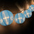 BLOWOUT 4" Baby Blue Round Shimmering Nylon Lantern Party String Lights (8FT, Expandable)