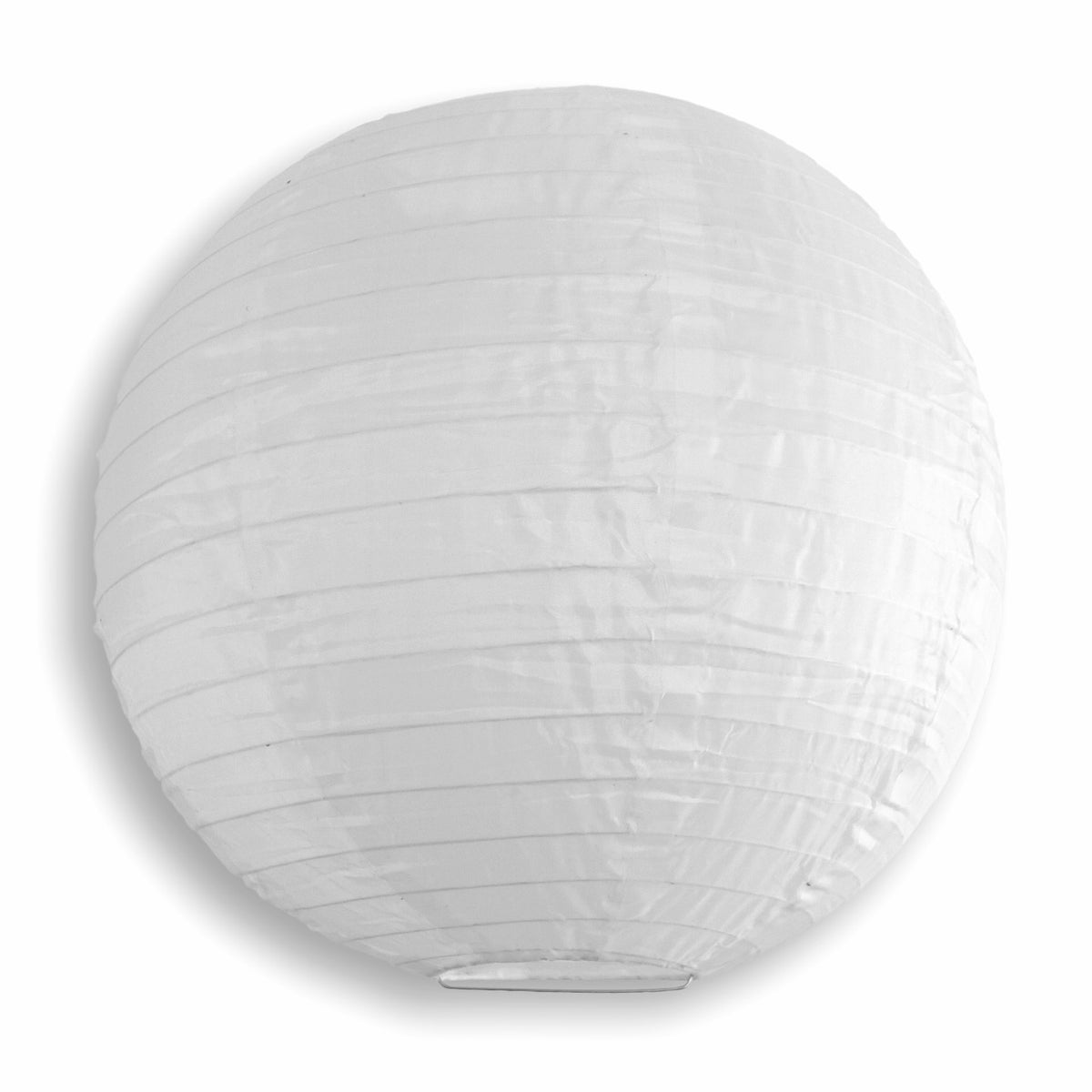 12 PACK | 14" White Shimmering Nylon Lantern, Even Ribbing, Durable, Hanging Decoration