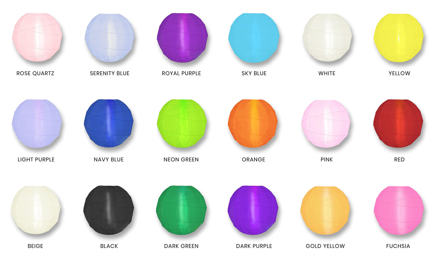 48" Shimmering Crisscross Ribbing Nylon Lanterns (12-Pack) - Custom Colors Available for Pre-Order (120-Day Processing)
