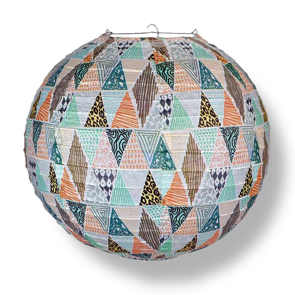 14 Inch Bohemian In the Rough Patterned Premium Paper Lantern - AsianImportStore.com - B2B Wholesale Lighting and Decor