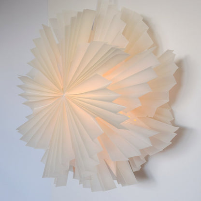 32" White Glacier Snowflake Star Lantern Pizzelle Design