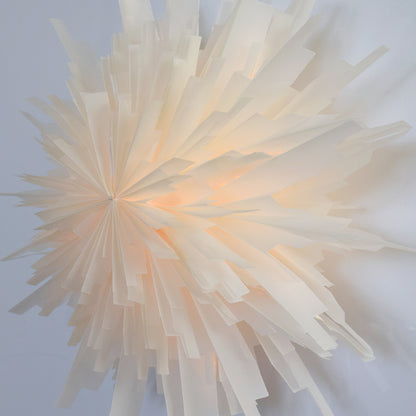 32" White Hiemal Snowflake Star Lantern Pizzelle Design