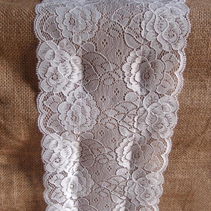  Vintage Burlap and Lace Style No.3 Table Runner (12 x 108) - AsianImportStore.com - B2B Wholesale Lighting and Decor