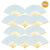 9" Arctic Spa Blue Silk Hand Fans for Weddings (10 Pack) - AsianImportStore.com - B2B Wholesale Lighting and Decor