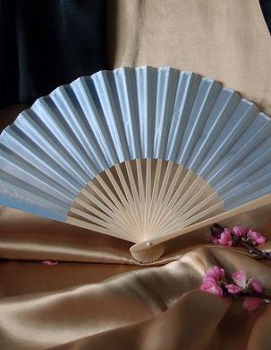 9" Arctic Spa Blue Silk Hand Fans for Weddings (10 Pack) - AsianImportStore.com - B2B Wholesale Lighting and Decor