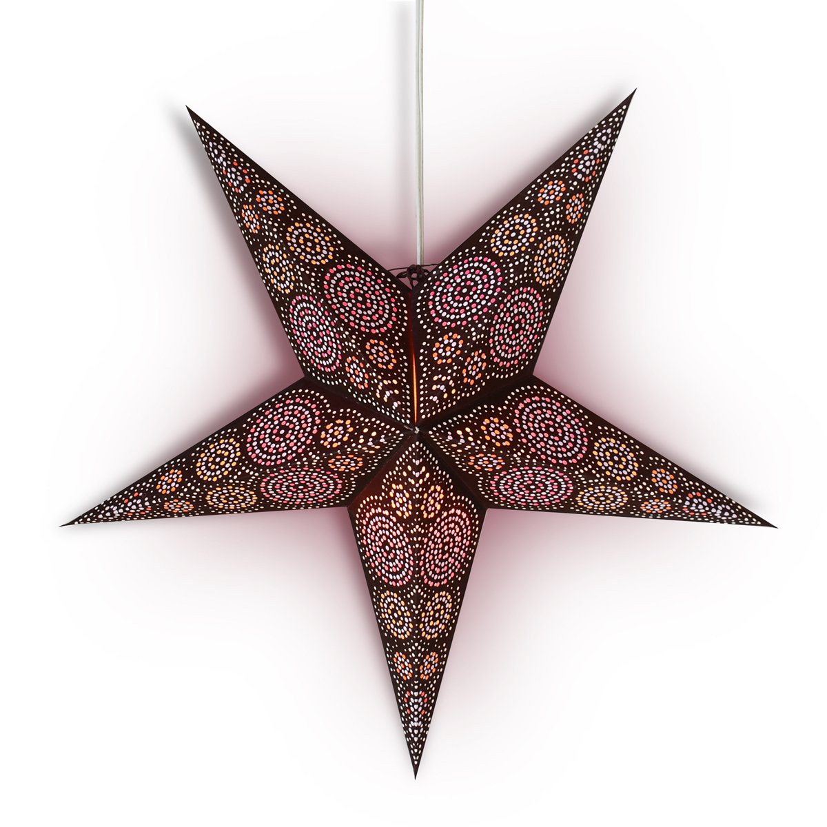 24" Brown / Purple Aussie Paper Star Lantern, Hanging Wedding & Party Decoration - AsianImportStore.com - B2B Wholesale Lighting and Decor
