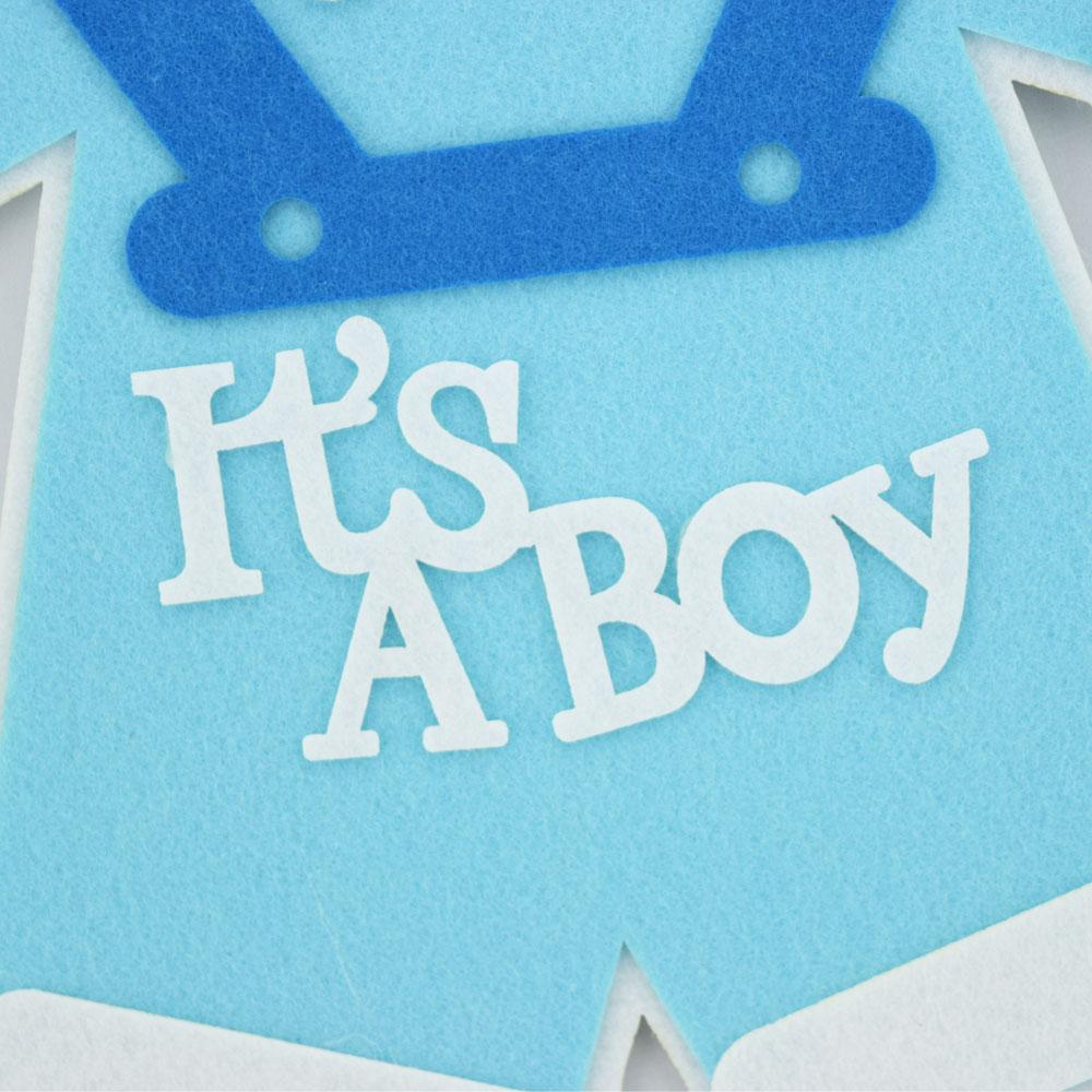  It's a Boy Blue Baby Shower Nursery Hanging Felt Sign Decoration, 17.5 x 13" - AsianImportStore.com - B2B Wholesale Lighting and Decor