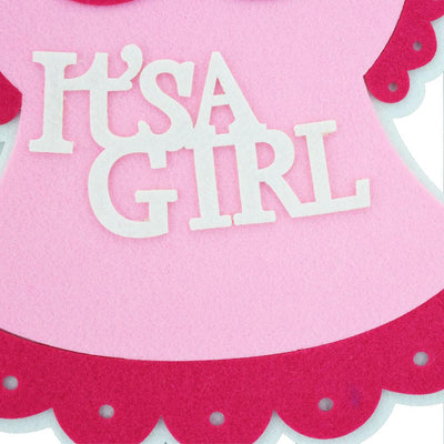 It's a Girl Pink Baby Shower Nursery Hanging Felt Sign Decoration, 17.5 x 13" - AsianImportStore.com - B2B Wholesale Lighting and Decor
