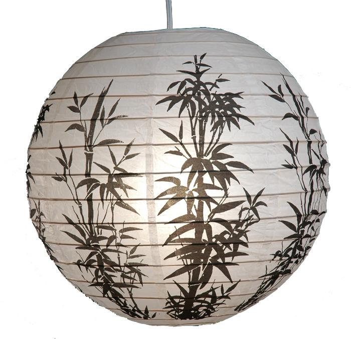 16" Bamboo Pattern Paper Lantern - AsianImportStore.com - B2B Wholesale Lighting and Decor