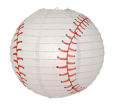 14" Baseball Paper Lantern Shaped Sports Hanging Decoration for Parties, Children's Bedrooms and Sports Teams - AsianImportStore.com - B2B Wholesale Lighting and Decor