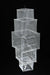 Beige 5 Tier Square Shaped Sari Chandelier Lantern - AsianImportStore.com - B2B Wholesale Lighting and Decor