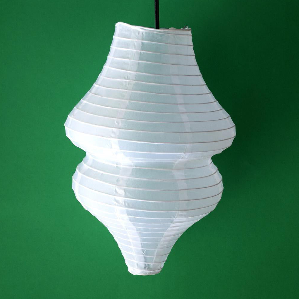 White Beehive Unique Shaped Nylon Lantern, 10-inch x 14-inch - AsianImportStore.com - B2B Wholesale Lighting and Decor