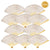 9" Beige / Ivory Paper Hand Fans for Weddings, Premium Paper Stock (10 Pack) - AsianImportStore.com - B2B Wholesale Lighting and Decor