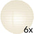 BULK PACK (6) 16" Beige / Ivory Round Paper Lanterns, Even Ribbing, Hanging Decoration - AsianImportStore.com - B2B Wholesale Lighting and Decor