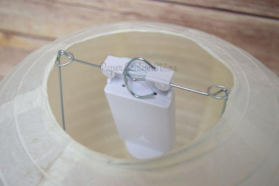 BULK PACK (10) 24" Beige / Ivory Round Paper Lanterns, Even Ribbing, Hanging Decoration - AsianImportStore.com - B2B Wholesale Lighting & Decor since 2002