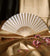 BULK PACK (50) 9" Beige / Ivory Silk Hand Fans for Weddings - AsianImportStore.com - B2B Wholesale Lighting and Decor