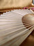 BULK PACK (50) 9" Beige / Ivory Silk Hand Fans for Weddings - AsianImportStore.com - B2B Wholesale Lighting and Decor