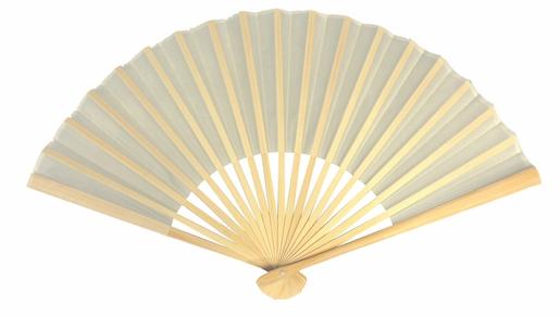 BULK PACK (50) 9" Beige / Ivory Silk Hand Fans for Weddings - AsianImportStore.com - B2B Wholesale Lighting and Decor