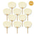 9" Beige / Ivory Paddle Paper Hand Fans for Weddings (10 Pack) - AsianImportStore.com - B2B Wholesale Lighting and Decor