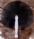 (Discontinued) (100 PACK) 9" Black Accordion Paper Hand Fan for Weddings