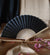 BULK PACK (50) 9" Black Silk Hand Fans for Weddings - AsianImportStore.com - B2B Wholesale Lighting and Decor