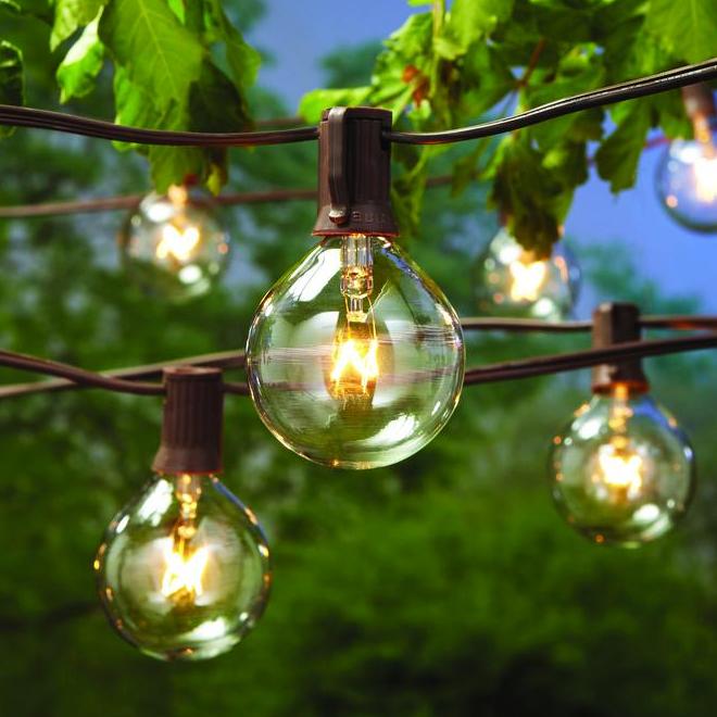 (Cord Only) 50 Socket Outdoor Patio DIY String Light, 51 FT Black w/ E12 Base, Expandable End-to-End for LED Bulbs - AsianImportStore.com - B2B Wholesale Lighting and Decor