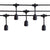 (Cord Only) 48 Suspended Socket SJTW Outdoor Commercial DIY String Light 102 FT Black Cord w/ E26 Medium Base, Weatherproof