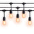 (Cord Only) 48 Suspended Socket SJTW Outdoor Commercial DIY String Light 102 FT Black Cord w/ E26 Medium Base, Weatherproof