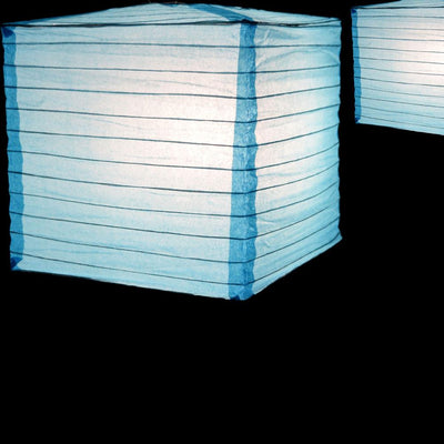 10" Turquoise Square Shaped Paper Lantern - AsianImportStore.com - B2B Wholesale Lighting and Decor