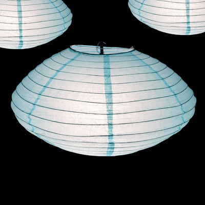 16" Water Blue Saturn Paper Lantern - AsianImportStore.com - B2B Wholesale Lighting and Decor