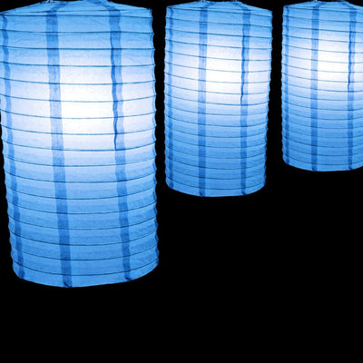 8" Turquoise Cylinder Paper Lantern - AsianImportStore.com - B2B Wholesale Lighting and Decor