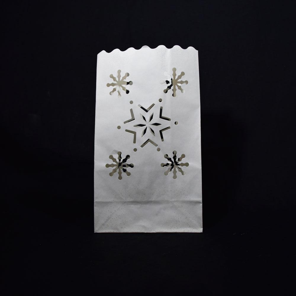 Multiple Snowflake Paper Luminaries / Luminary Lantern Bags Path Lighting (10 PACK) - AsianImportStore.com - B2B Wholesale Lighting & Decor since 2002