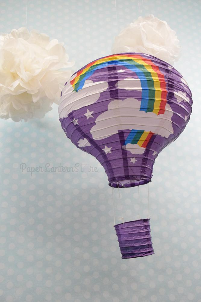 Purple Rainbow Hot Air Balloon Paper Lantern - AsianImportStore.com - B2B Wholesale Lighting and Decor