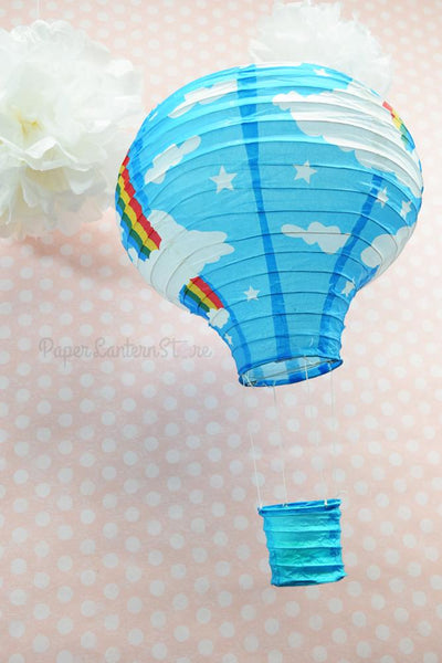 Turquoise Rainbow Hot Air Balloon Paper Lantern - AsianImportStore.com - B2B Wholesale Lighting and Decor