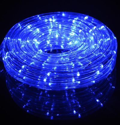 Blue Outdoor LED Fairy String Rope Light, 33 FT, Clear Tube, AC Plug-In - AsianImportStore.com - B2B Wholesale Lighting and Decor