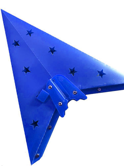 24" Dark Blue Weatherproof Star Lantern Lamp, Hanging Decoration (Shade Only)