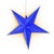 24" Dark Blue Weatherproof Star Lantern Lamp, Hanging Decoration (Shade Only)