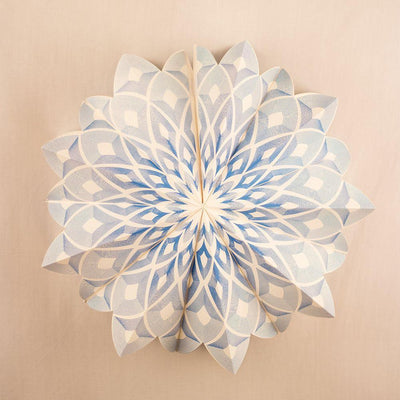 17" Blue Chronicles Premium Handcrafted Paper Flower Lantern Light Decoration - AsianImportStore.com - B2B Wholesale Lighting and Decor