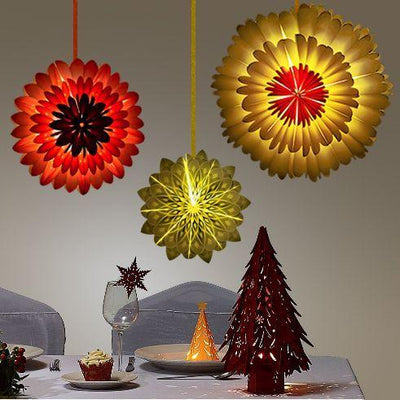 17" Blue Chronicles Premium Handcrafted Paper Flower Lantern Light Decoration - AsianImportStore.com - B2B Wholesale Lighting and Decor